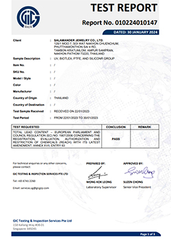 010224010147 SALAMANDER JEWELRY CO LTD UV BIOTLEX PTFE AND SILICONR GROUP