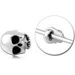 SURGICAL STEEL GRADE 316L ADJUSTABLE SLIDING CHARM FOR INDUSTRIAL BARBELL - SKULL