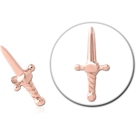 STERILE 14 KARAT ROSE GOLD ATTACHMENT FOR 1.2MM INTERNALLY THREADED PINS