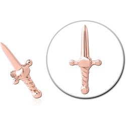 14 KARAT ROSE GOLD ATTACHMENT FOR 1.2MM INTERNALLY THREADED PINS